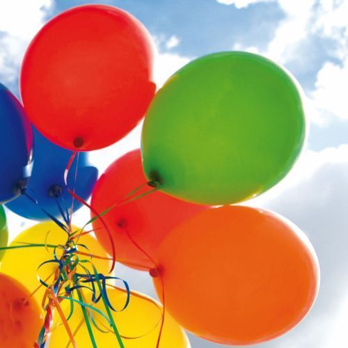 Greeting card "Colourful balloons"