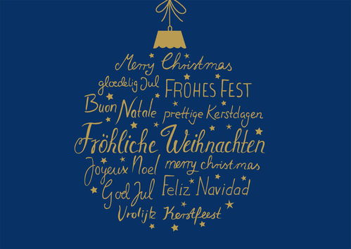 Grußkarte "Fröhliche Weihnachten"