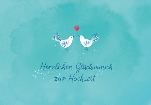 Greeting card "Lovebirds"